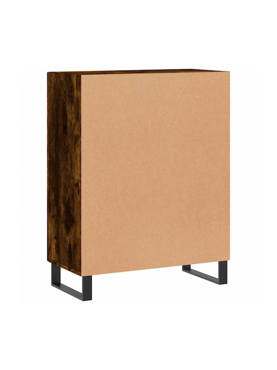Living Room Display Cabinet Made of Particle Board in Smoky Oak Color 69.5x34x90cm