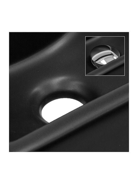 ML-Design Aufgesetztes Waschbecken Keramik 33.5x25.5x13cm Schwarz