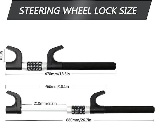 eBest Car Anti-theft Steering Stick