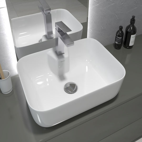 Soncera Sofia 00 Επικαθήμενος Νιπτήρας Πορσελάνης 50x36.5x14.5cm Λευκός