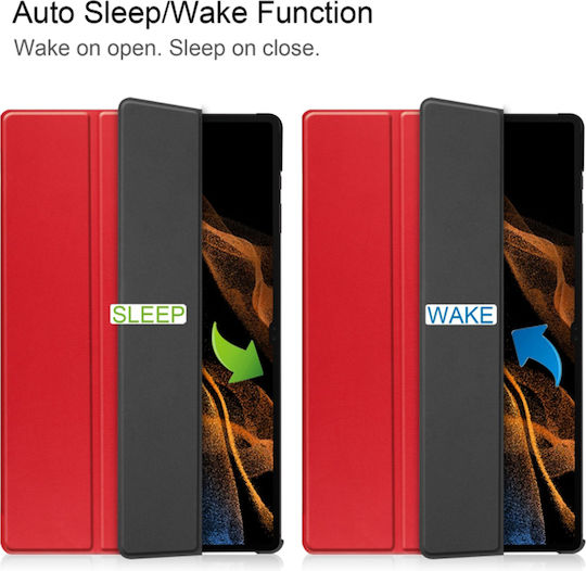 Techsuit FoldPro Flip Cover Κόκκινη (Galaxy Tab S9 Ultra)