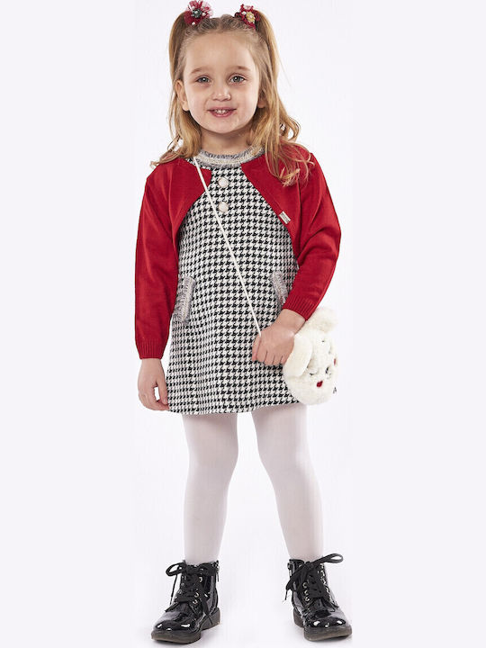 Mädchenkleid Langärmelig Gestrickt Kinderbekleidungssets Mehrfarbig