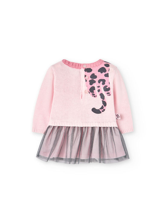 Boboli Mädchen Kleid Langärmelig Rosa