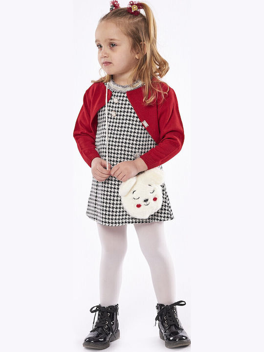 Mädchenkleid Langärmelig Gestrickt Kinderbekleidungssets Mehrfarbig