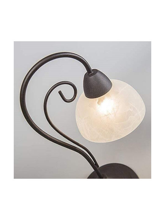 Trio Lighting Μεταλλικό Πορτατίφ για Ντουί E14 με Λευκό Καπέλο και Μαύρη Βάση