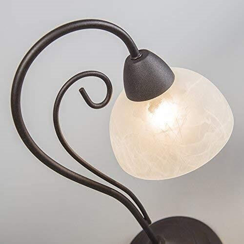 Trio Lighting Metal Table Lamp for Socket E14 with White Shade and Black Base