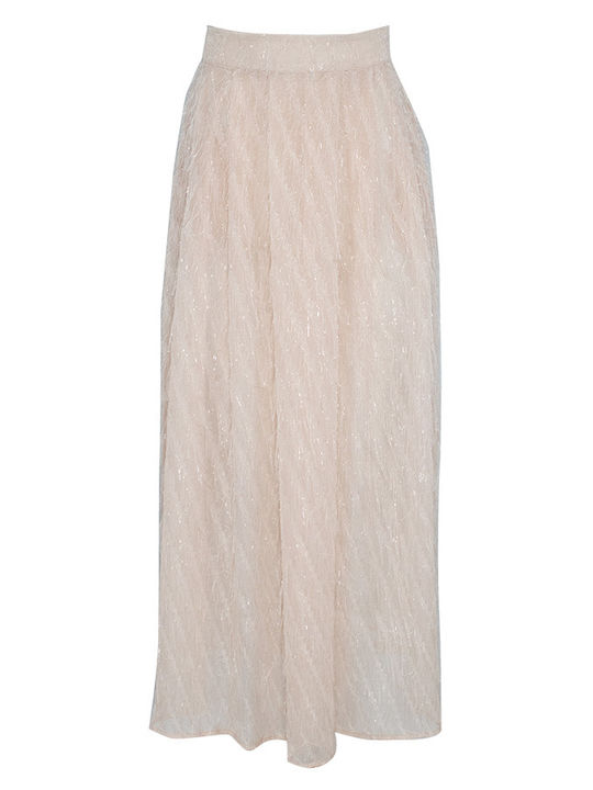 Silvian Heach Menira High Waist Women's Skirt Beige