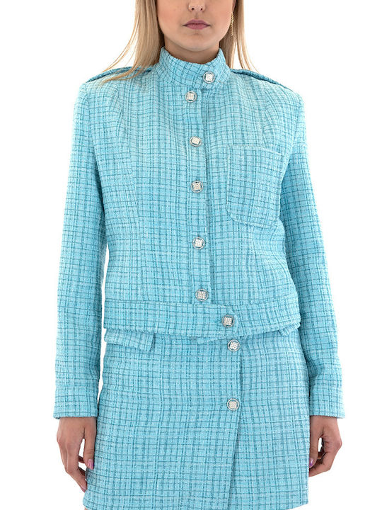 Twenty 29 Women's Short Puffer Jacket for Spring or Autumn Light Blue