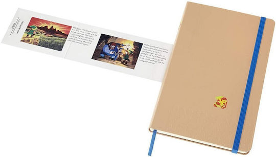 Moleskine Large Zelda Ruled Moving Σημειωματάριο Ριγέ με Λάστιχο Μπεζ