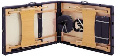 vidaXL Wooden Portable/Folding Purple Massage and Physiotherapy Bed 191x70cm 3 Positions