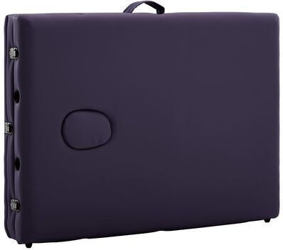 vidaXL Wooden Portable/Folding Purple Massage and Physiotherapy Bed 191x70cm 3 Positions