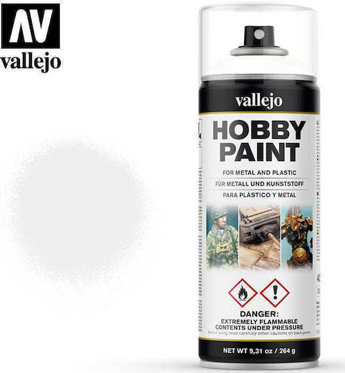Acrylicos Vallejo Hobby Paint Χρώμα Μοντελισμού σε Spray White 264g/400ml 400ml