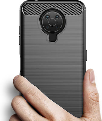 Techsuit Carbon Silicone Back Cover Black (Nokia G20)