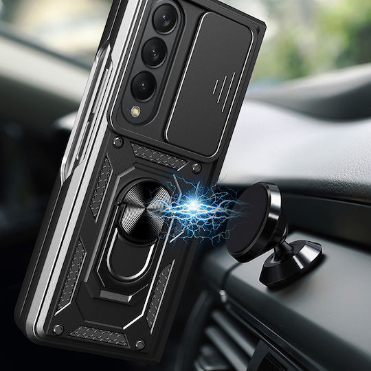 Techsuit CamShield Back Cover Plastic / Silicone Black (Galaxy Z Fold5)