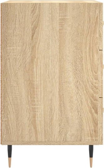 Nachttisch Holz mit Metallbeinen Sonoma 40x40x66cm