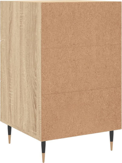 Nachttisch Holz mit Metallbeinen Sonoma 40x40x66cm