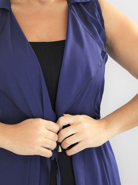 Long Women's Vest Blue