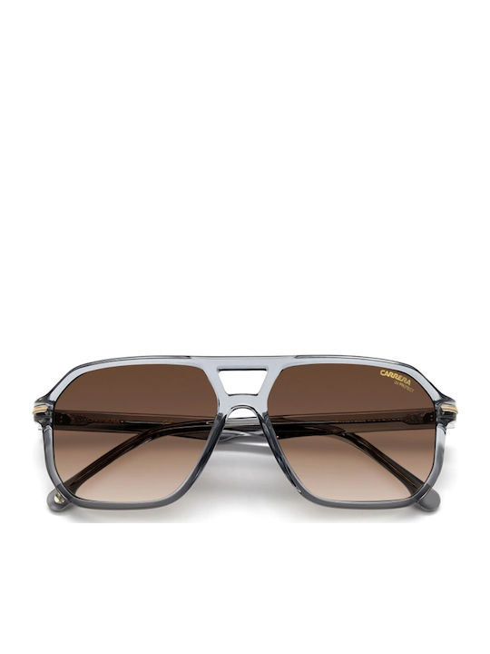 Carrera Unisex Sunglasses With Grey Horn-Rimmed Frame And Grey Gradient Lens 302/S KB7/H4