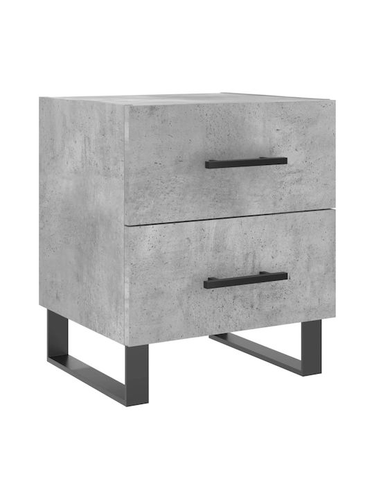 Κομοδίνα Ξύλινα Γκρι 2τμχ 40x35x47.5cm
