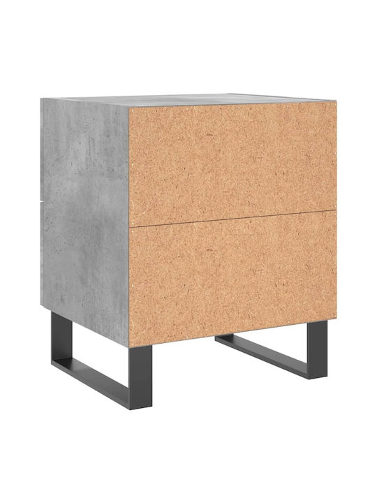 Κομοδίνα Ξύλινα Γκρι 2τμχ 40x35x47.5cm