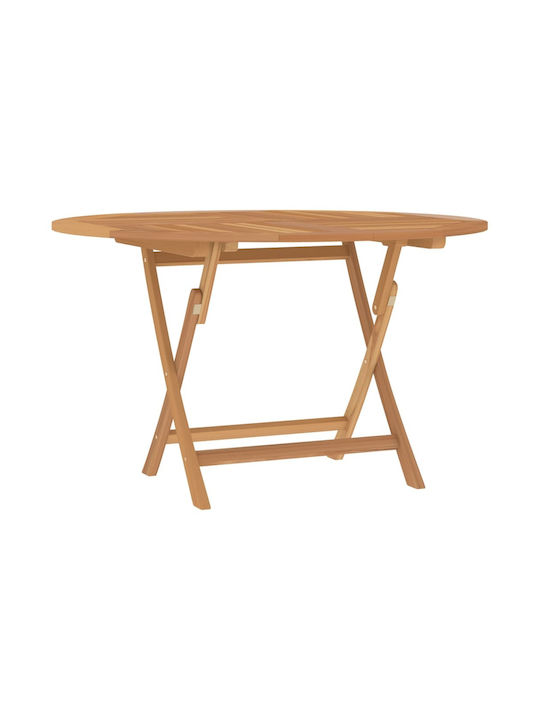 Garten- und Terrassentisch aus Teak Zusammenklappbarer Teak 120x120x75cm