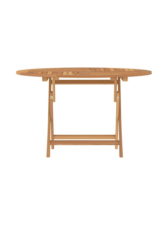 Garten- und Terrassentisch aus Teak Zusammenklappbarer Teak 120x120x75cm