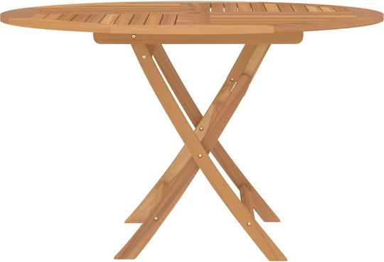 Outdoor Table Made of Teak Foldable Teak 120x120x75cm