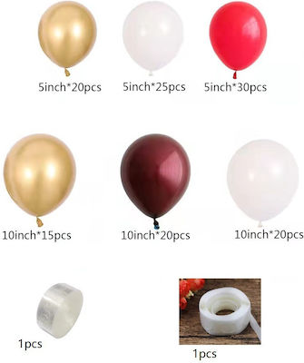 Set of 130 Balloons Red