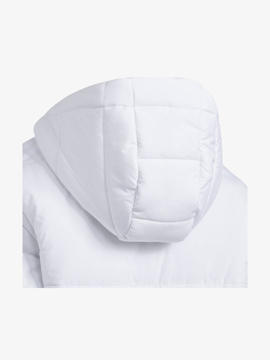 Kinder Sportjacke Kurz mit Kapuze Weiß