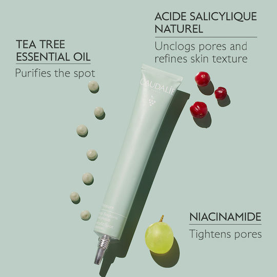 Caudalie Vinopure Stop Boutons Κρέμα Προσώπου κατά της Ακμής & της Ερυθρότητας με Νιασιναμίδη 15ml