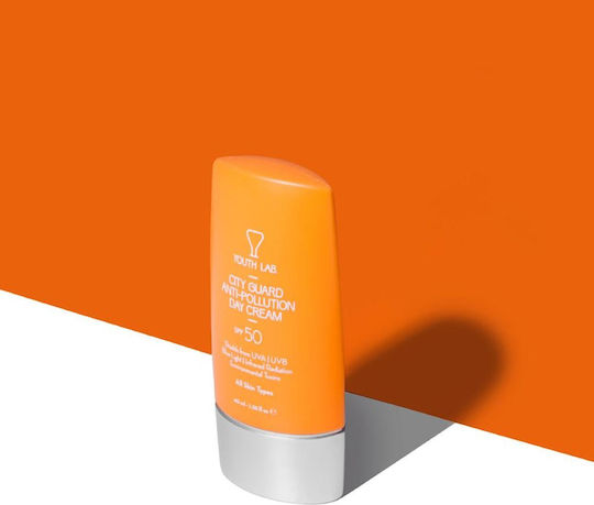 Youth Lab. City Guard Anti-Pollution Day Cream Κρέμα Προσώπου Ημέρας με SPF50 για Ενυδάτωση & Αντιγήρανση με Βιταμίνη C 40ml