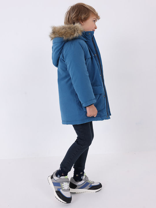 Kids' Parka Long with Hood Blue