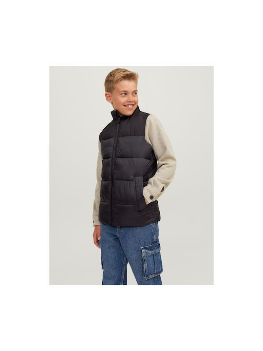 Jack & Jones Kinderjacke Ärmellos Kurz Schwarz