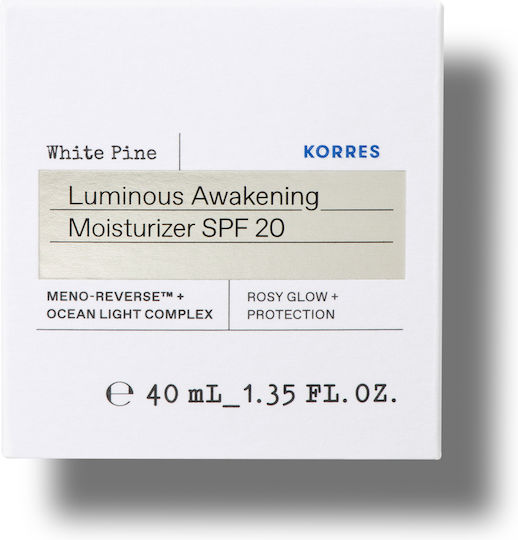 Korres White Pine Cremă Hidratantă de Zi pentru Față cu SPF20 și Peptide 40ml