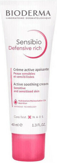 Bioderma Sensibio Defensive Rich Καταπραϋντική & θρεπτική κρέμα προσώπου για ευαίσθητο ξηρό δέρμα