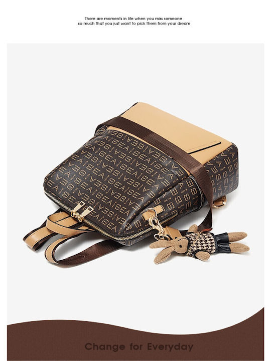 Women's Brown Backpack Bag