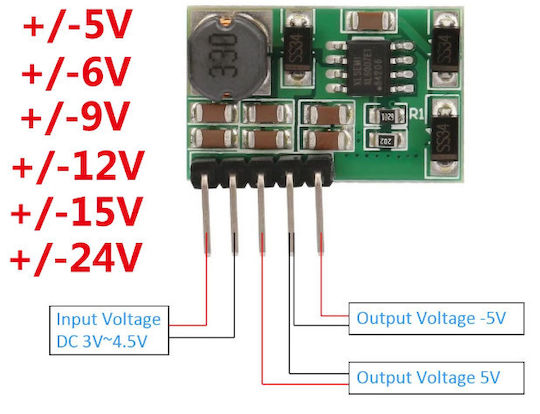 Haitronic Converter DC/DC Step-Up με Τάση Εισόδου 3-4.5V και Τάση Εξόδου 5V (HS4009-5V)