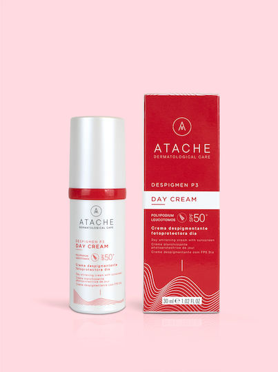 Atache Despigmen P3 Cremă de Față de Zi cu SPF50 pentru Pete Pigmentare și Albire cu Vitamina C 30ml