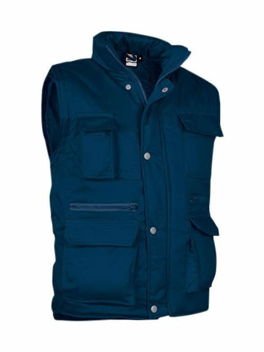 Valento Reporter Safety Vest Navy Blue