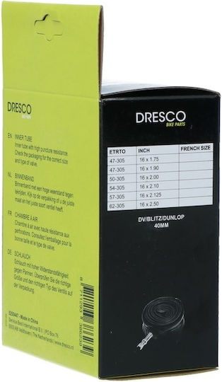 Dresco 5250447 Fahrradschlauch Dunlop Ventil 40mm