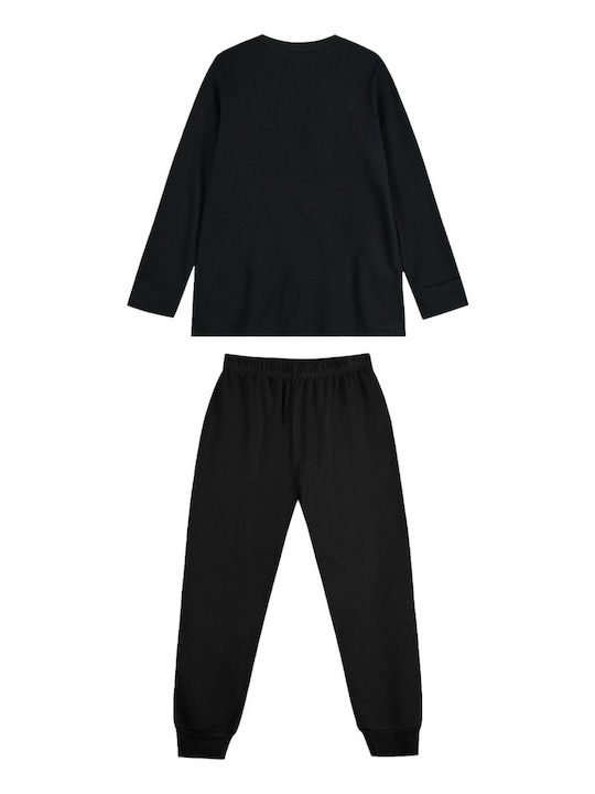 Energiers Kids' Pajamas Winter Cotton Black Gaming Mode