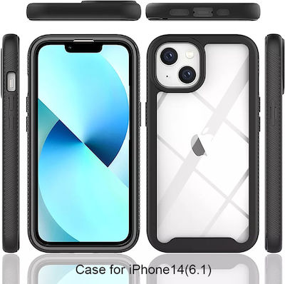 Techsuit 360 Full Cover Σιλικόνης / Πλαστικό Μαύρο (iPhone 14)