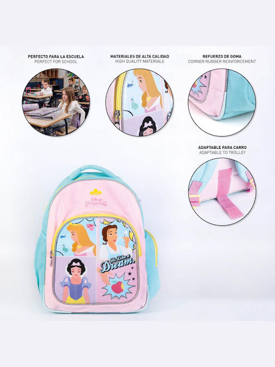 Cerda Πριγκίπισσες Disney School Bag Backpack Elementary, Elementary Multicolored