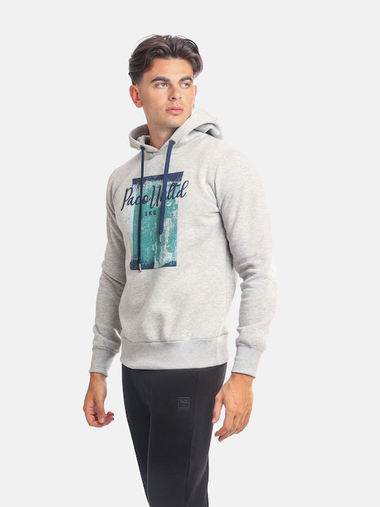 Paco & Co Herren Sweatshirt mit Kapuze Gray