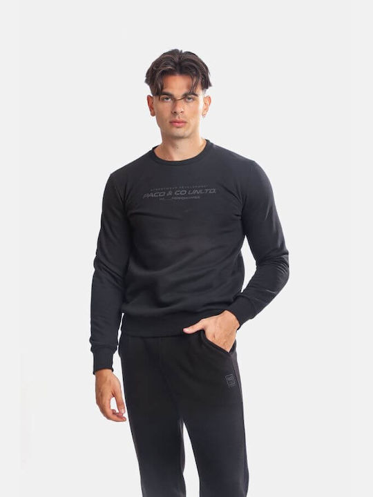 Paco & Co Herren Sweatshirt mit Kapuze Schwarz