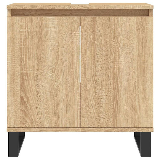 vidaXL Waschtisch ohne Waschbecken L58xB33xH60cm Sonoma