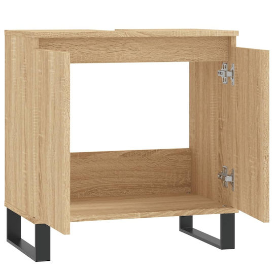 vidaXL Waschtisch ohne Waschbecken L58xB33xH60cm Sonoma