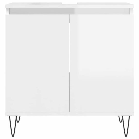 vidaXL Waschtisch ohne Waschbecken L58xB33xH60cm Weiß