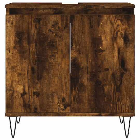 vidaXL Waschtisch ohne Waschbecken L58xB33xH60cm Eiche