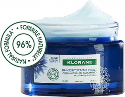 Klorane Bain D'hydratation Nuit fără culoare Hidratantă Cremă Pentru Față cu Acid Hialuronic 50ml